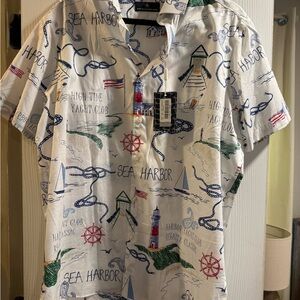Nautical Print Men's Shirt